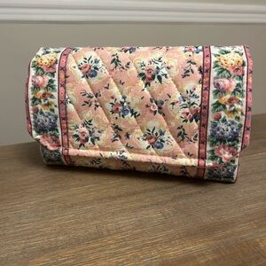 Vera Bradley 1996 Pastel Pink Trifold Wallet Crossbody